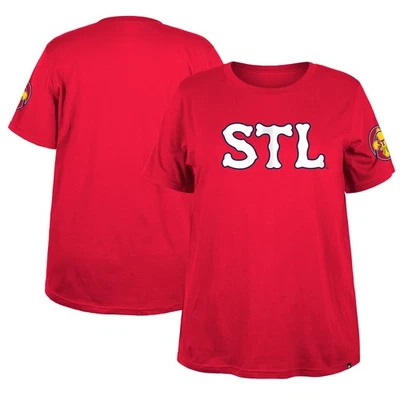 Women's New Era Red St. Louis Cardinals 2024 City Connect Plus Size T-Shirt - Image 1 of 3