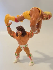 Vintage 1991 Hulk Hogan & Ultimate Warrior Wrestling Action Figure Titan Sports - Picture 1 of 17