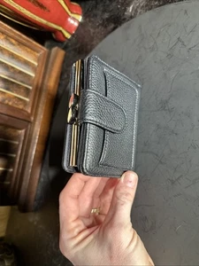 Chic & Compact Faux Leather Wallet with Silver-Tone Hardware - Picture 1 of 6