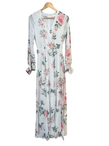 YUMI KIM Giselle Maxi Dress XS Pink Floral Evening Gown NWT Anthropologie - Picture 1 of 5