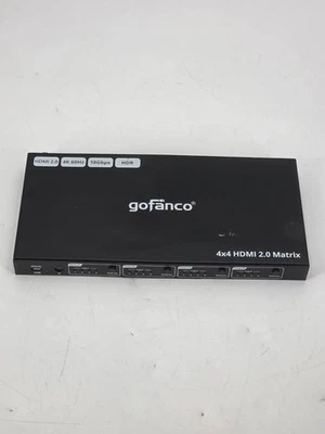 gofanco 4x4 HDMI 2.0 Matrix Switcher W/ IR Remote & GUI Control (4K 60Hz, HDR) - Image 1 of 4