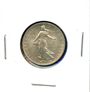 1919 Silver France WWI Era Sower Woman 1 Franc#45 BU MS Uncirculated Coin - Picture 1 of 3