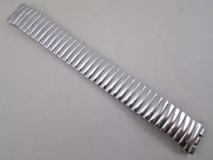 17mm lug size st. steel stretch watch band for Swatch silver tone shiny 6" - Picture 1 of 5