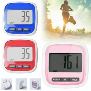1x Contador de pasos Distancia Fitness LCD Podómetro Paso Caminar Correr Calorías EE. UU.- - Imagen 1 de 18
