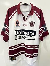 Manly Sea Eagles Away Vintage NRL Jersey 2005 Classic Signed Signatures Size M/L