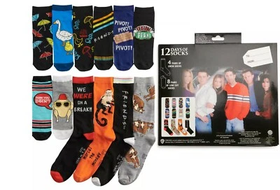 Caja de regalo de 12 días de calcetines Friends para hombre Foto 1 de 3