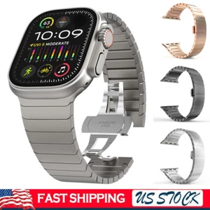 Correa de acero inoxidable de lujo para Apple Watch Series 10 9 8 7 6 5 Ultra 2 49 - Imagen 1 de 17