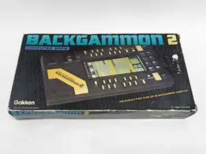 Vintage Gakken Backgammon 2 Handheld Computer Micro Game - NOS - Foto 1 di 7