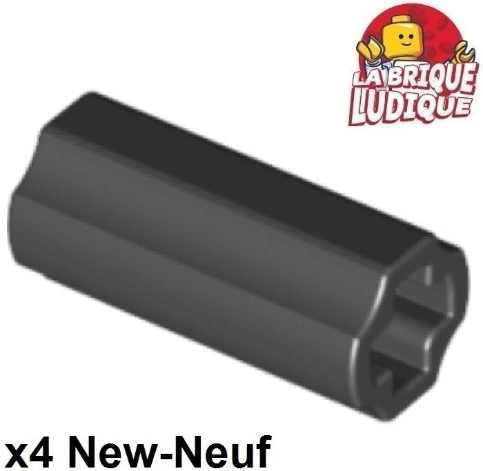 Lego Technic 4X Achse Achsverbinder 2L Glatter Loch Schwarz 6538C NEU - Bild 1 von 1