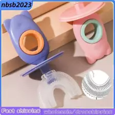 Kids Children's U-shaped Toothbrush 360° Brush Oral Teeth Cleaner Anti-silicone
