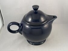 Fiestaware Pottery Blue Teapot w Lid Homer Laughlin HLC Fiesta Large NICE