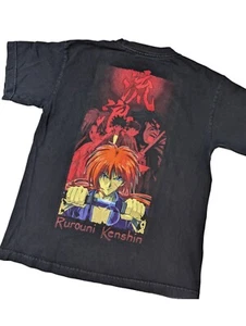 Vtg Rurouni Kenshin T-Shirt Size Youth Medium Manga Anime Cartoon 90s Y2K 17x22 - Picture 1 of 9