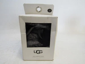 UGG Kids' S/M Rainboot Socks Charcoal Gray Black Cable Knit NEW $24.50 NIB - Picture 1 of 6