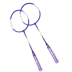 Raqueta de bádminton (púrpura) para 2 jugadores mango dividido súper ligero aleación de hierro EC - Imagen 1 de 13