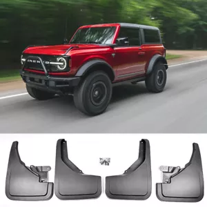 Factory Fitment 4 Pcs Front Rear Splash Mud Guards Flaps For 21-up Ford Bronco - Bild 1 von 4