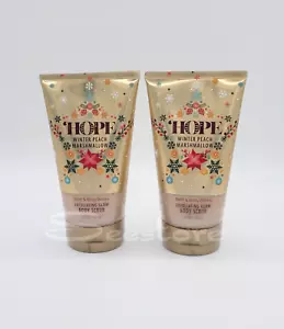 2 x Bath & Body Works Winter Peach Marshmallow Exfoliating Glow Body Scrub 8 oz - Picture 1 of 3