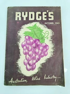 VINTAGE MAGAZINE RYDGES Wine Industry AUSTRALIA October 1945 - RARE!!! - Picture 1 of 5