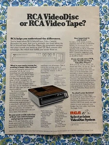 RCA Selectavision Video Disc System 1981 Print Ad - Picture 1 of 7