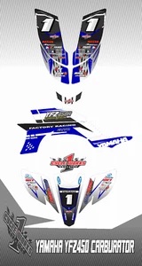 Yamaha CARBURATED YFZ 04 - 08YFZ450 FI ATV SEMI CUSTOM GRAPHICS KIT FLUID4 - Picture 1 of 1