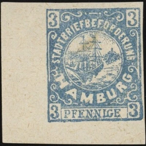 GERMANY, 1887. Hamburg D Private Post Mi 11U, Mint - Bild 1 von 1