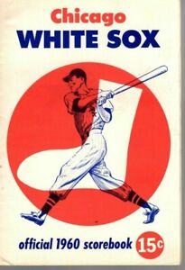 1960 MLB Baseball Program, Cleveland Indians @ Chicago White Sox, unscored~ Good