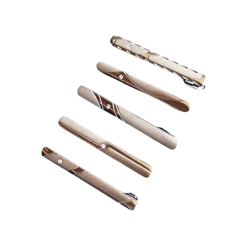 5 PCS Men Silver 6CM Skinny Stainless Steel Tie Clip Pins Business Jewelry - Image 1 of 3