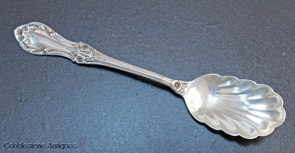 International Silver Sterling Wild Rose Fluted Bowl Sugar Spoon - Image 1 of 1