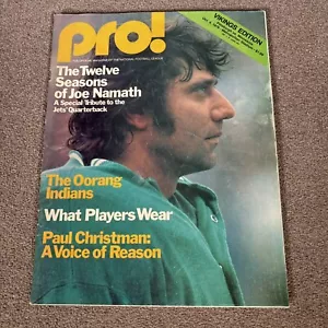 Pro Magazine Joe Namath Cover Vikings Edition 1976 NFL - Picture 1 of 12