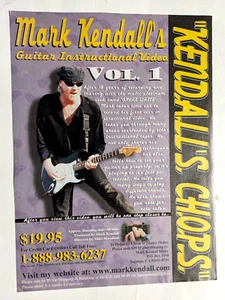 GRAN BLANCO/GUITARRA MARK KENDALL'S GUITARRA REVISTA DE VIDEO INSTRUCTIVA ANUNCIO IMPRESO - Imagen 1 de 2