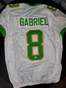 Dillon Gabriel signed gamecut custom Oregon Ducks white XL jersey Beckett COA - Picture 1 of 6