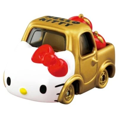 Takara Tomy Tomica Dream SP Hello Kitty 50th Gold Mini Car Toy New Box - Image 1 of 4