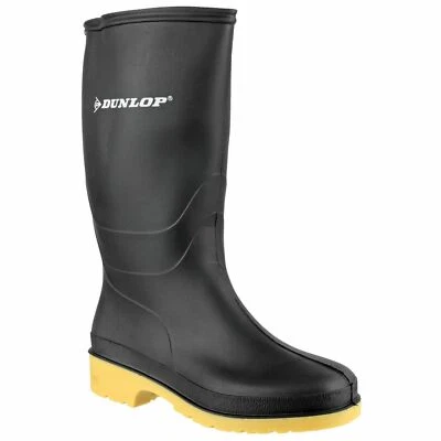 Dunlop Dull Black Childrens Wellingtons PVC - Image 1 of 4