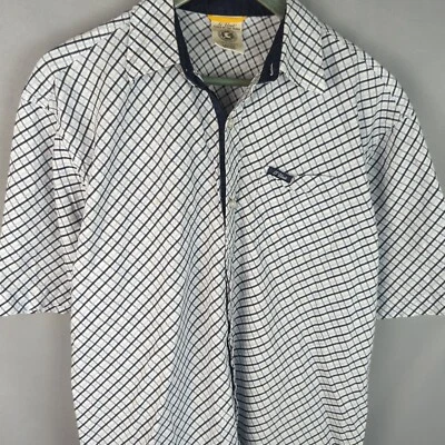 G Unit Shirt Mens Large Button Up Classic Blue 90s Grunge Hip Hop Cotton Polo - Image 1 of 4