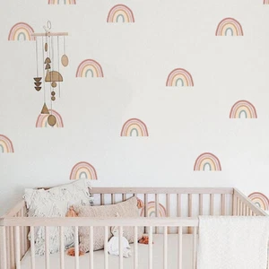 Boho Rainbow Wall Decals - Hand Drawn Rainbow Wall Sticker - Picture 1 of 7
