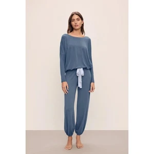 EBERJEY Gisele Slouchy PJ Set Medium Coastal Blue TENCEL Modal NWT - Picture 1 of 15