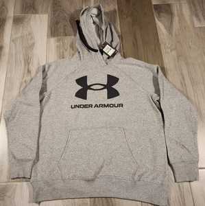 Under Armour Hoodie Womens Large Navy Rival Fleece Logo Sweatshirt 1356318 - Picture 1 of 7