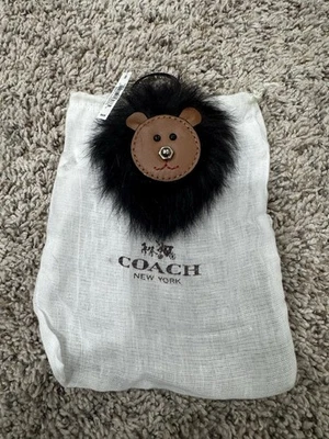 Coach Oso Peludo Marrón Llavero Llavero ¡Nuevo con Etiqueta! F62975 Foto 1 de 4