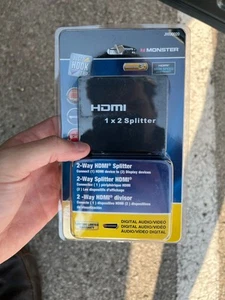 Monster JHIU0020, HDMI 1 x 2 Splitter, 2 Way Splitter, FREE SHIPPING - Picture 1 of 2