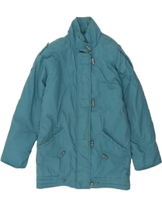 MARCEL CLAIR Womens Military Oversized Padded Coat EU 38 Medium Blue BJ01 - Picture 1 of 3