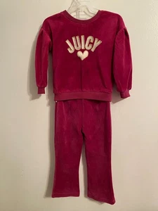 Juicy Couture Baby Mädchen 2-teiliges Velours Set Größe: 24 Monate - Bild 1 von 4