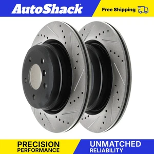 Rear Drilled Slotted Brake Rotors for BMW 335xi 335d X1 335is 335i xDrive - Picture 1 of 7
