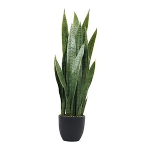 3FT Artificial Snake Plant, Fake Sansevieria Indoor Outdoor, 28 Thick PEVA - Picture 1 of 7
