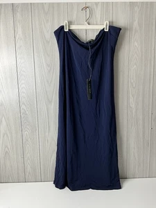 Abito da sera senza spalline Lauren Ralph Lauren LRL blu navy Capri taglia XL nuovo con etichette - Foto 1 di 11