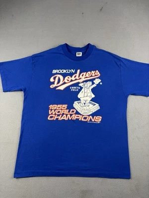 Vintage Brooklyn Dodgers T Shirt Men’s Size XL Blue World Series Champions 80s - Image 1 of 4