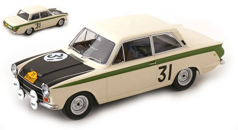 FORD LOTUS CORTINA MKI N.31 2nd NURBURGRING 1966 ICKX-STAPELAERE 1:18 - Immagine 1 di 1
