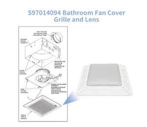Badlüfter Gitter & Linse Ersatz für Broan Nuton (S97014094) - Bild 1 von 2