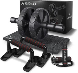 Amonax Cabrio Ab Rad Roller mit großer Knielatte schwarz 3 in 1 Kombi Set - Bild 1 von 7