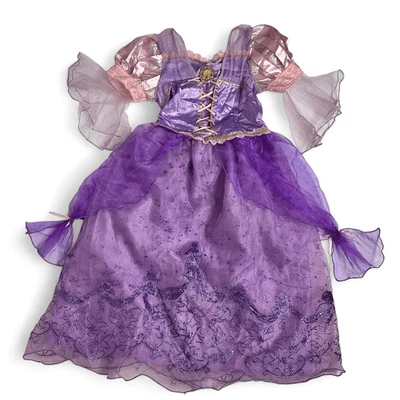 Disney Store Rapunzel Tangled Costume Gown Girls 10/ L Purple Glitter Princess - Image 1 of 4