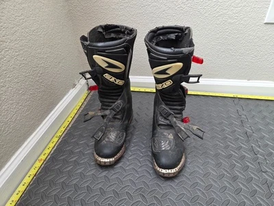 Botas de motocross axo para hombre talla 4 puntera de acero negra #S17 Foto 1 de 4