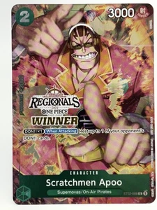 Scratchmen Apoo ST02-008 EN UNA PIEZA TCG 2024 GANADOR REGIONAL OFFLINE-NM - Imagen 1 de 4